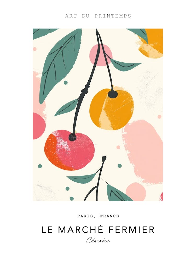 Cherries Le Marche Fermier Poster 3