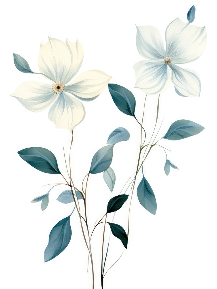 White Dogwood Flowers
