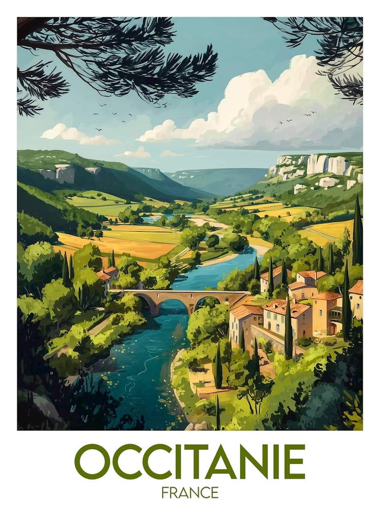 Affiche de voyage Occitanie 2
