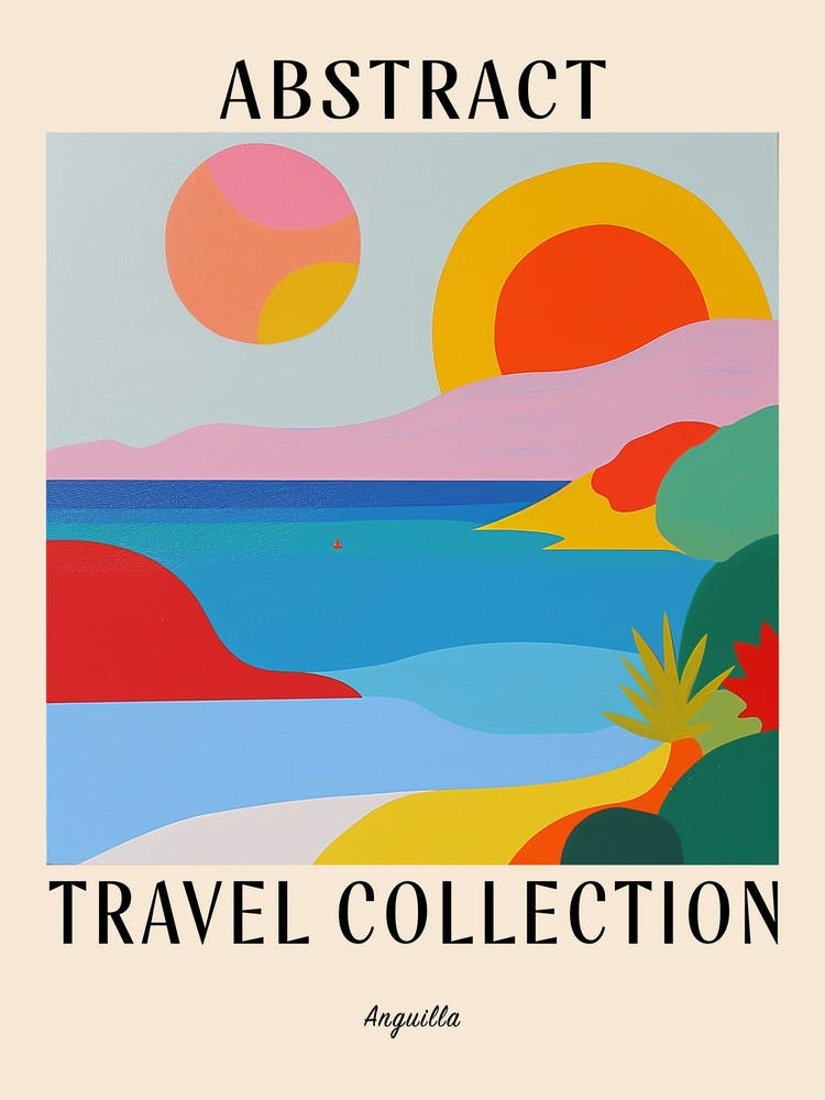 Abstract Travel Collection Poster Anguilla 1
