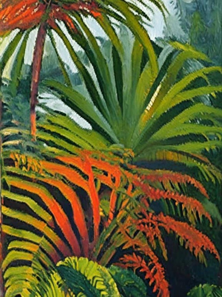 Australian Tree Fern 1 Cézanne Style