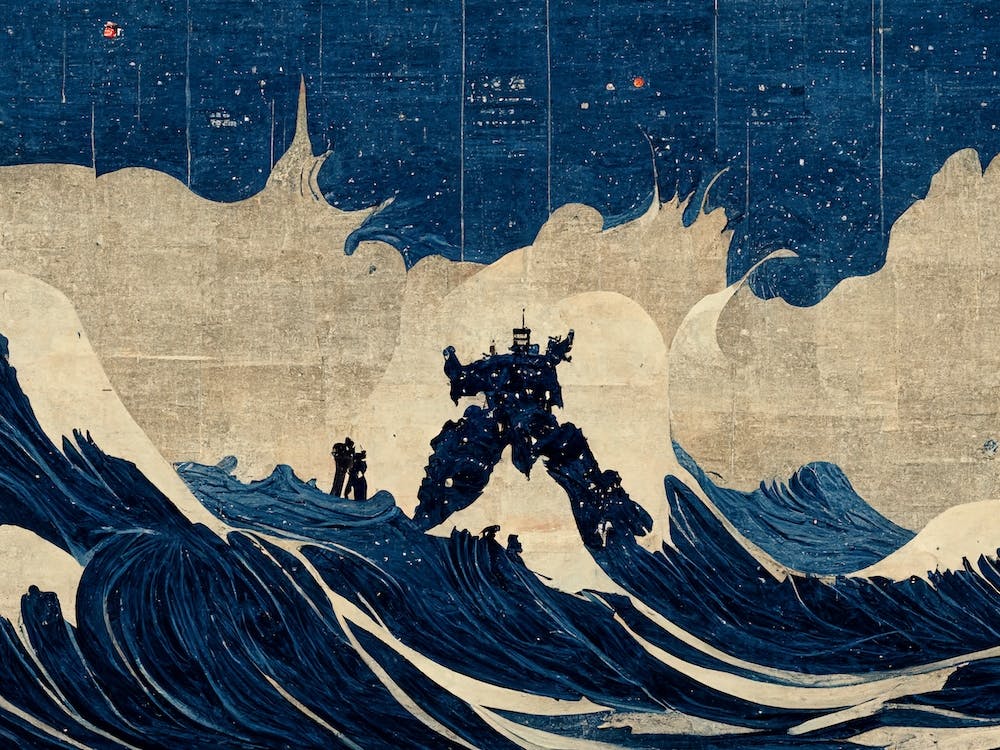 Optimus Prime Hokusai The Great Wave