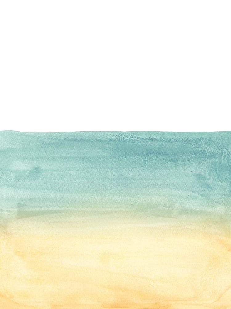 Watercolor Of A Beach