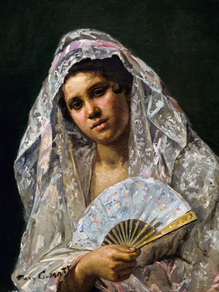 Spanish Dancer Wearing A Lace Mantilla, Mary Cassatt