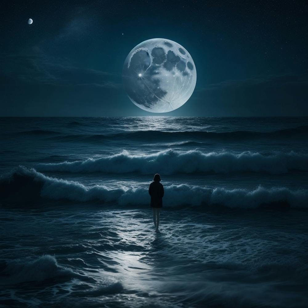 Full Moon In The Ocean
