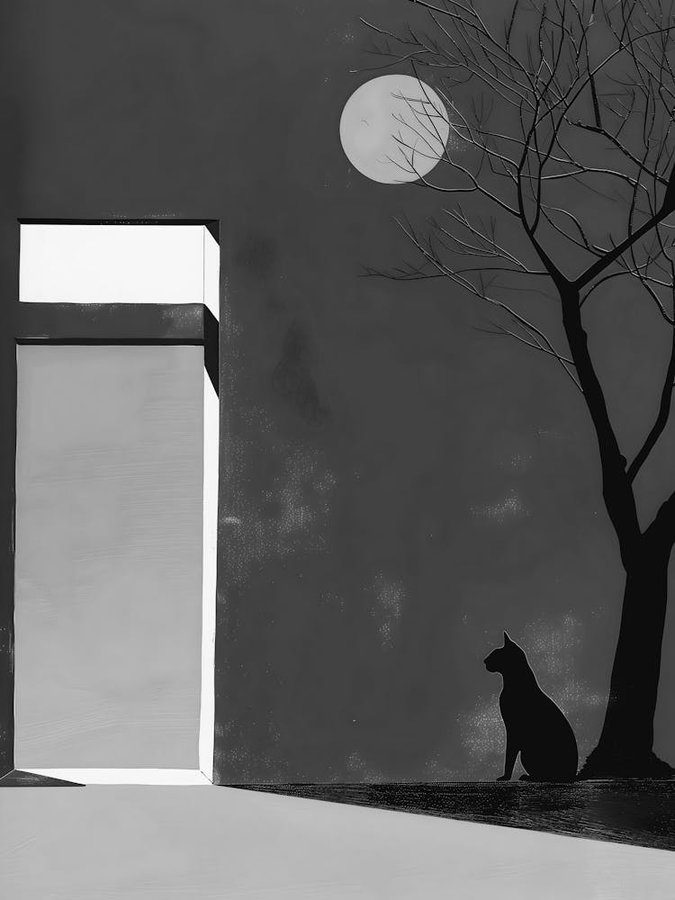 Cat In The Moonlight 1