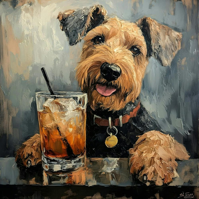 Airedale Welshie At The Bar 14