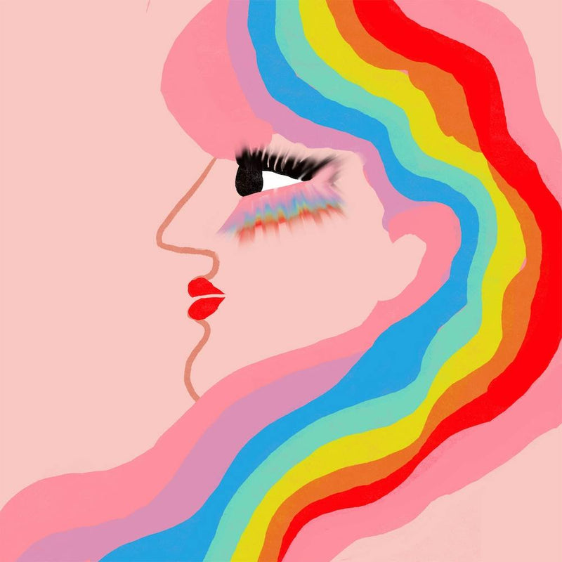 Rainbow Hair Square
