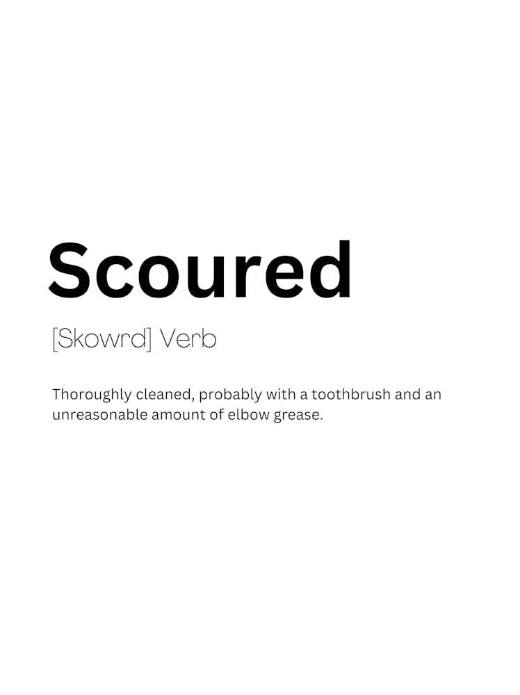 Scoured Definition Meaning