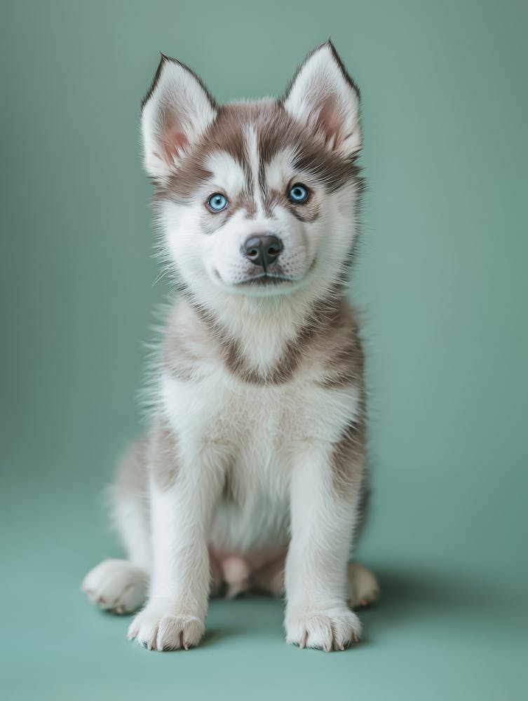 Husky Puppy. Generated with AI.