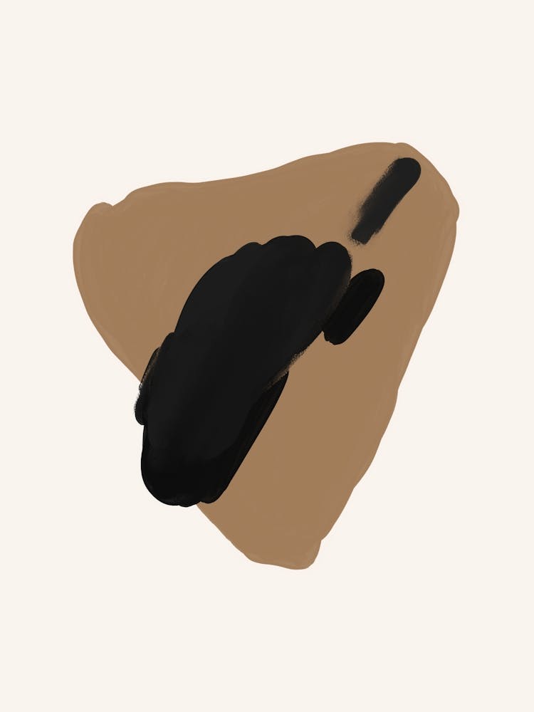 Peinture Abstraite Noir et Marron