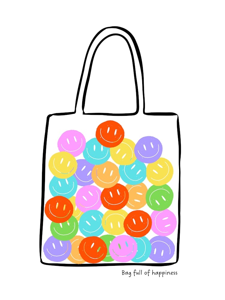 Bag full of happiness - white
