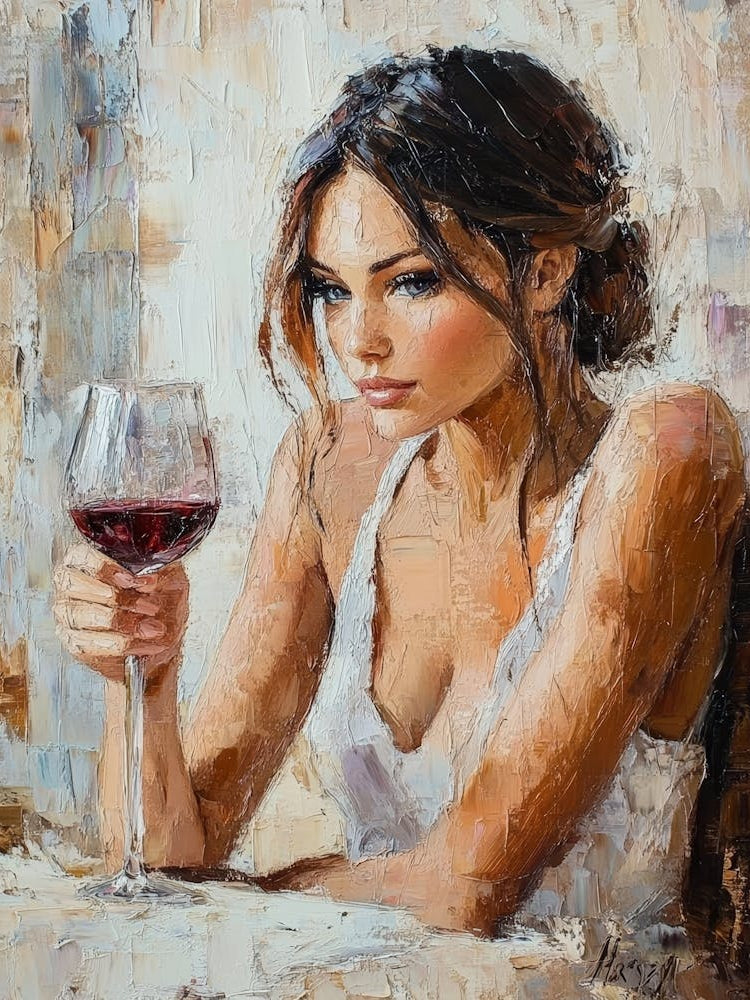 Woman With A Glass Of Wine