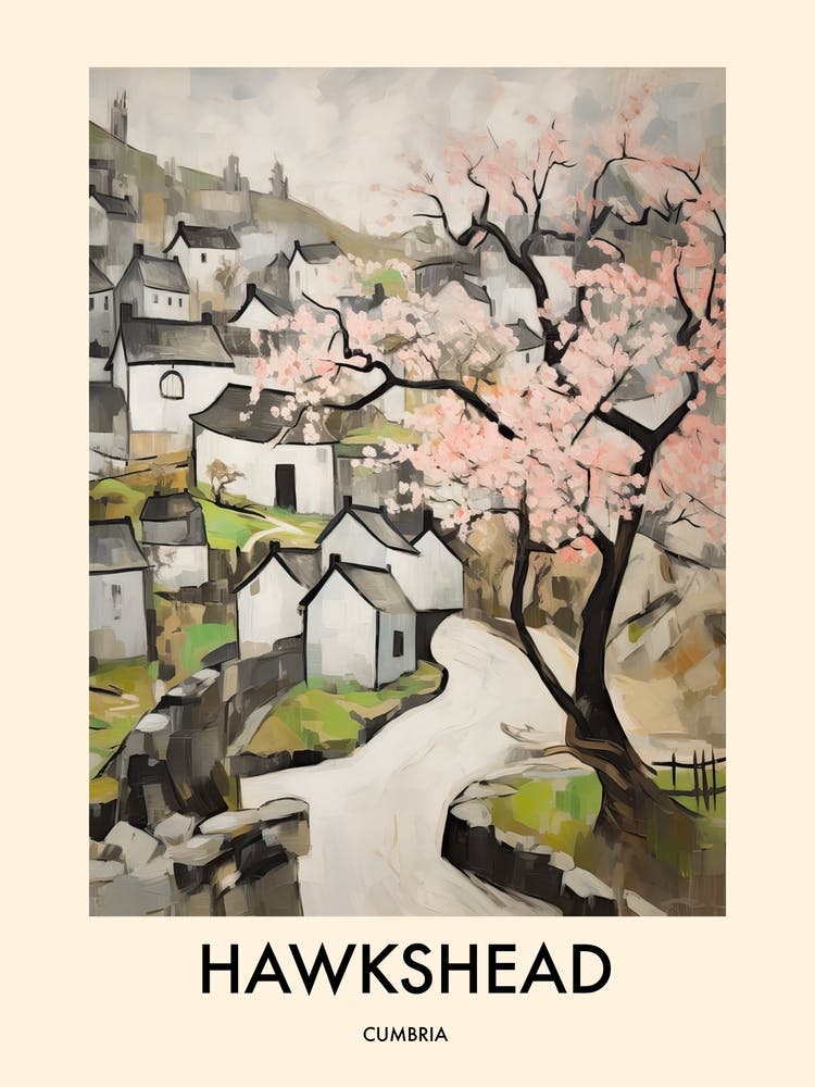 Hawkshead (Cumbria) Painting 2 Travel Poster