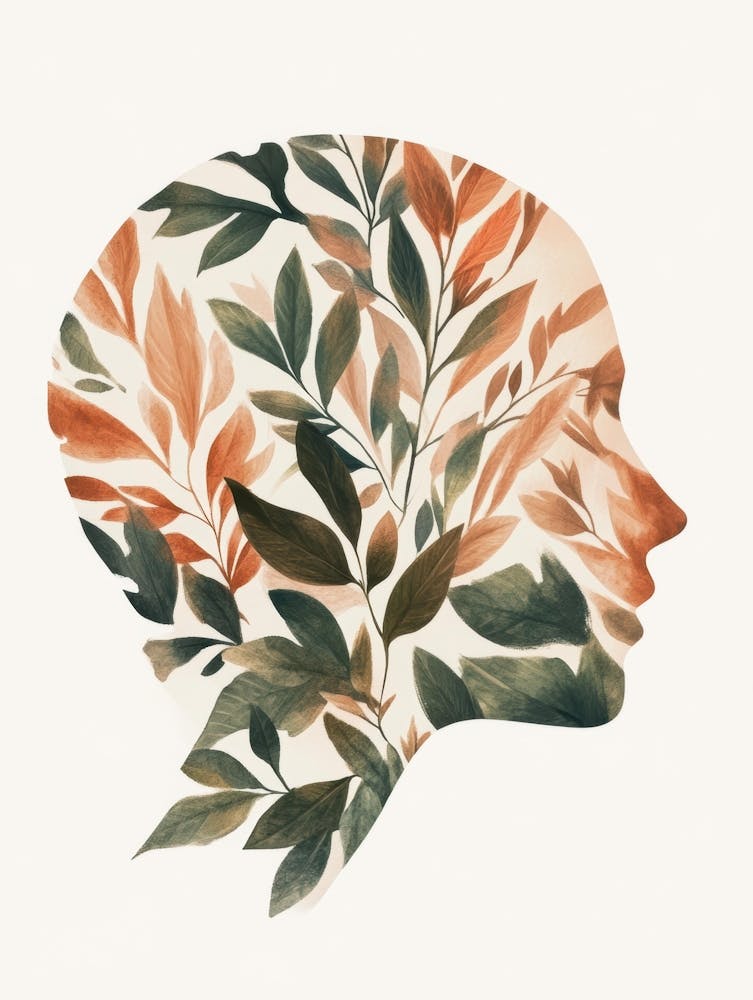 Portrait Of A Woman With Leaves 35