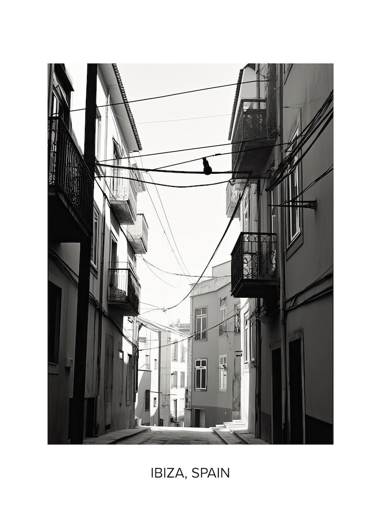 Poster Of Lisbon, Portugal, Photography In Black And White 3