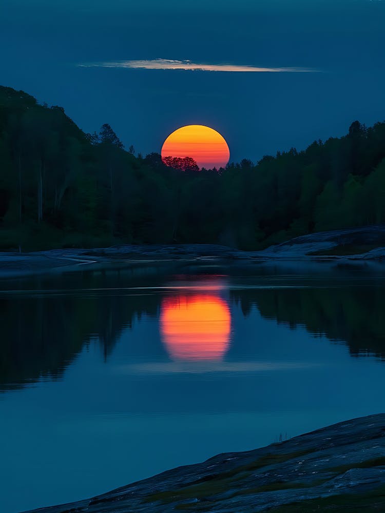 Coucher de Soleil sur le Lac 1