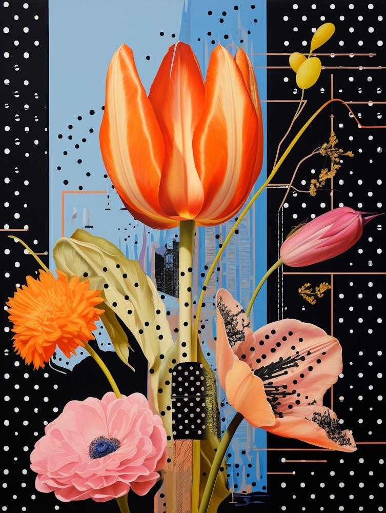 Surreal Florals Tulip 2 Flower Painting