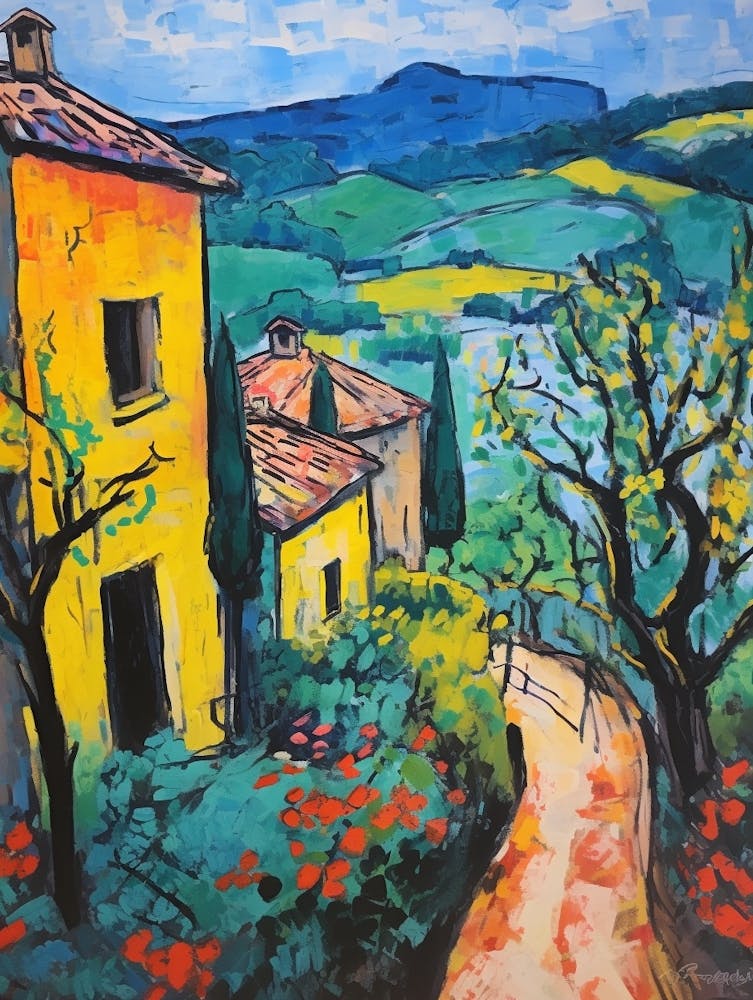 Volterra Italy 2 Fauvist Painting