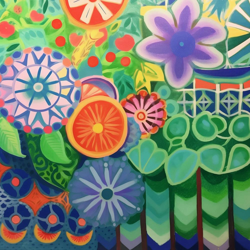 Bunte Abstrakte Florale Kunst