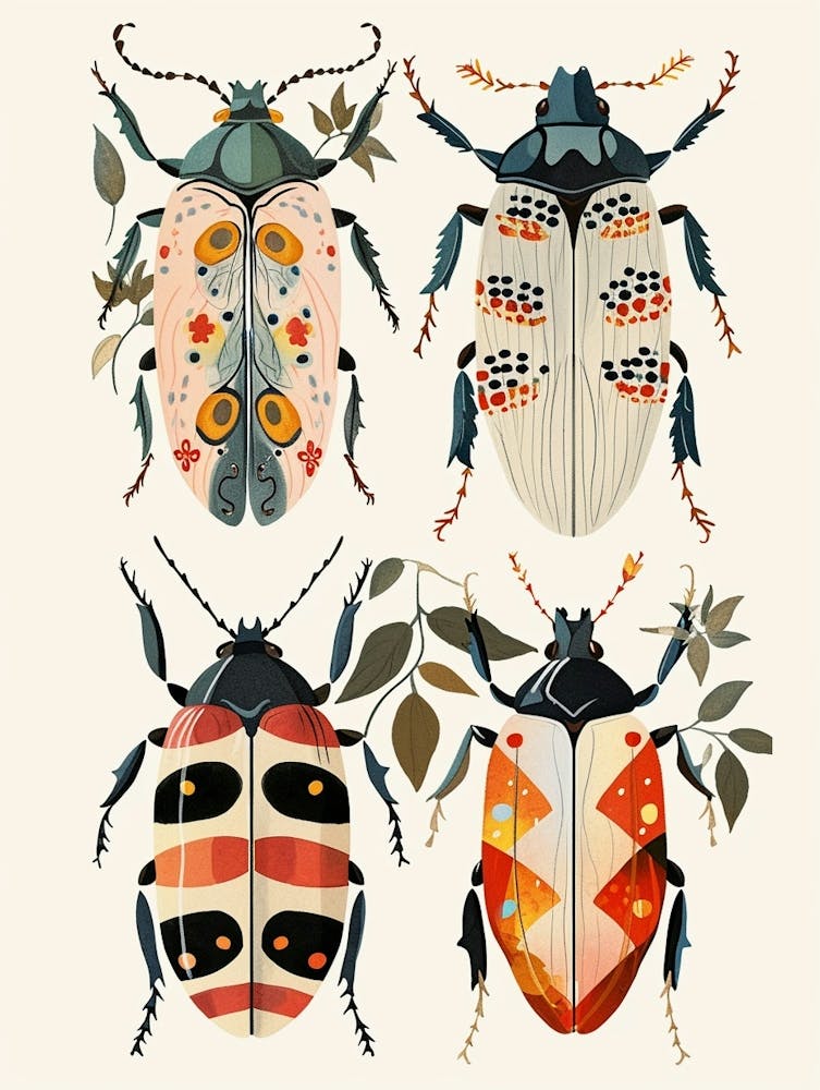 Colourful Insect Illustration Beetle 8
