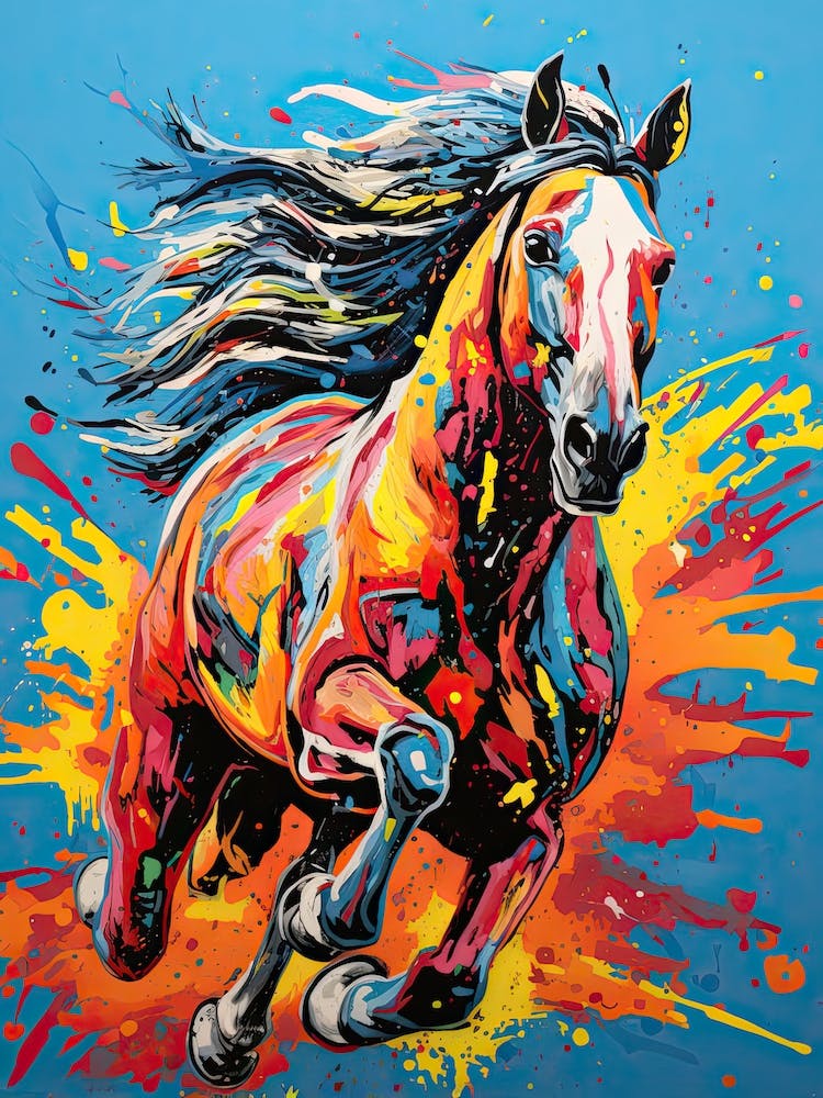 A Horse Painting In The Style Of Broken Color 4