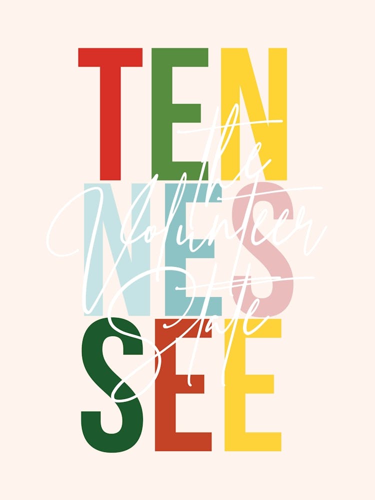Tennessee The Volunteer State Color