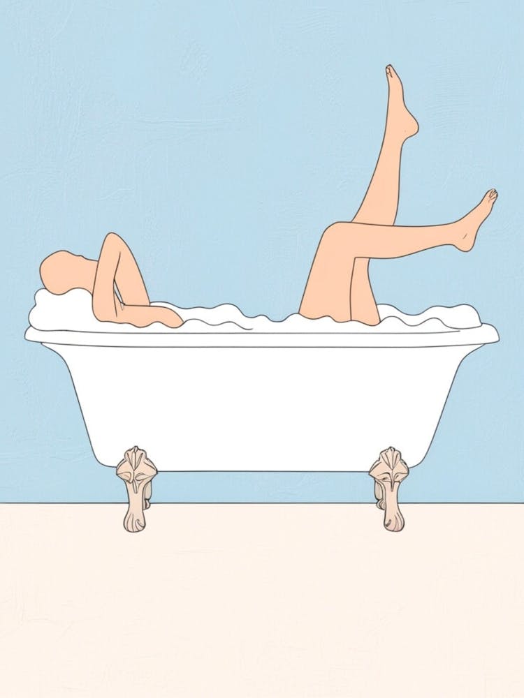 Femme Dans Un Bain