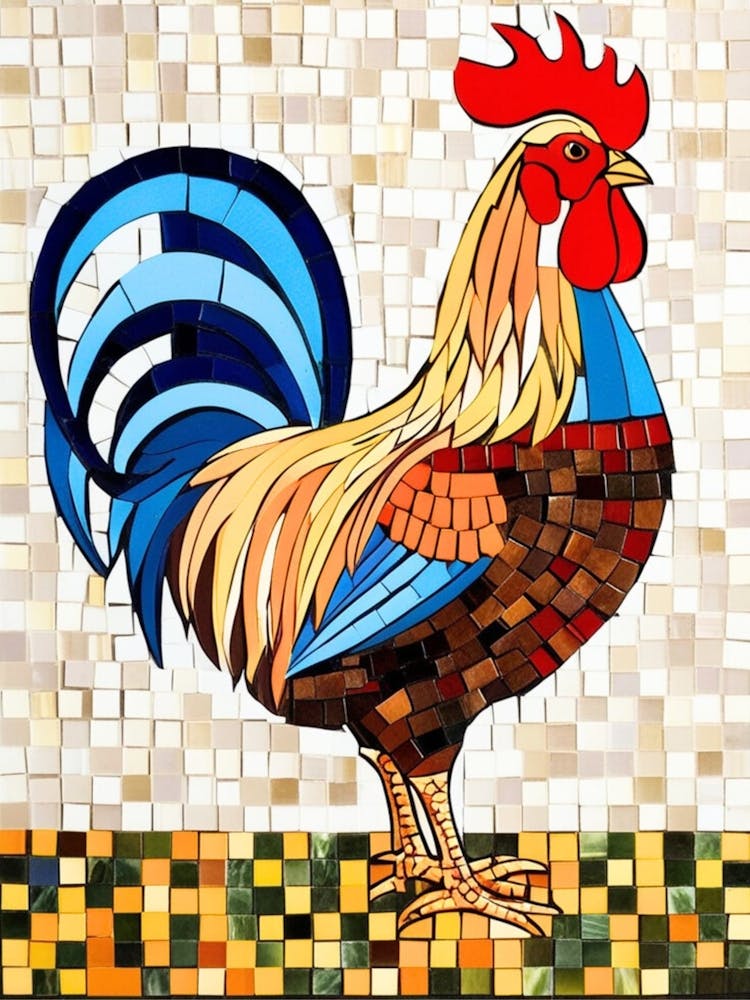 Mosaic Rooster 3