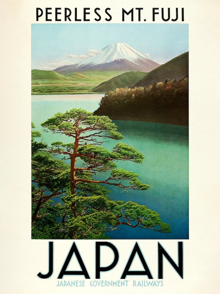 Japan Reiseposter, 'Peerless Mt Fuji'