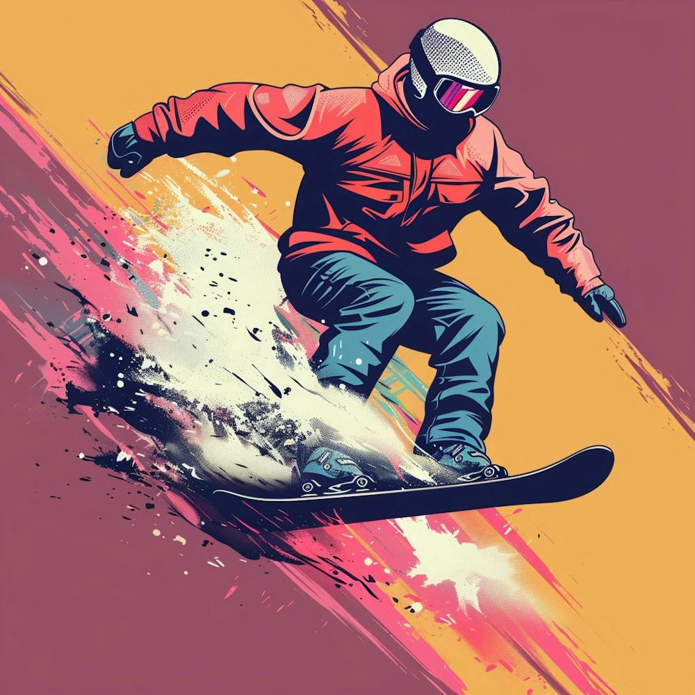 Snowboarder In The Air 1