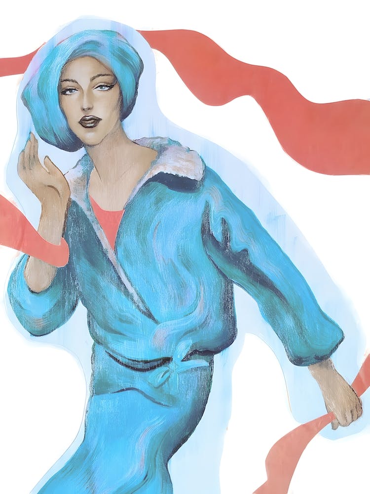 Woman In Blue