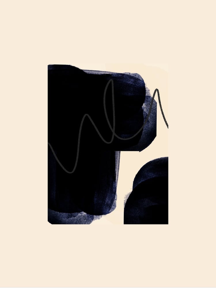Black And Cream Abstract 1