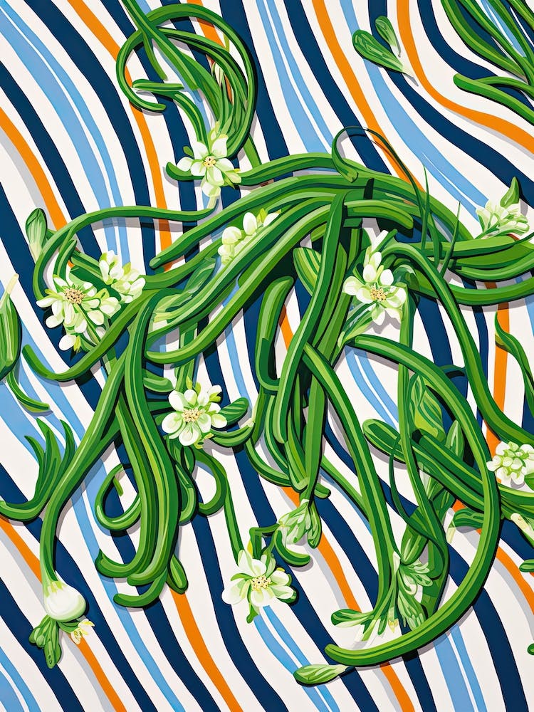 Garlic Scapes Summer Illustration 2