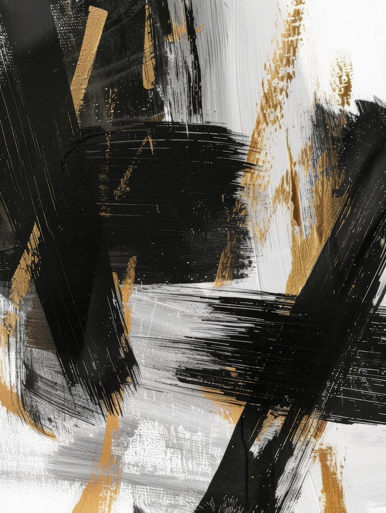 Impression sur Toile Noir Et Or
