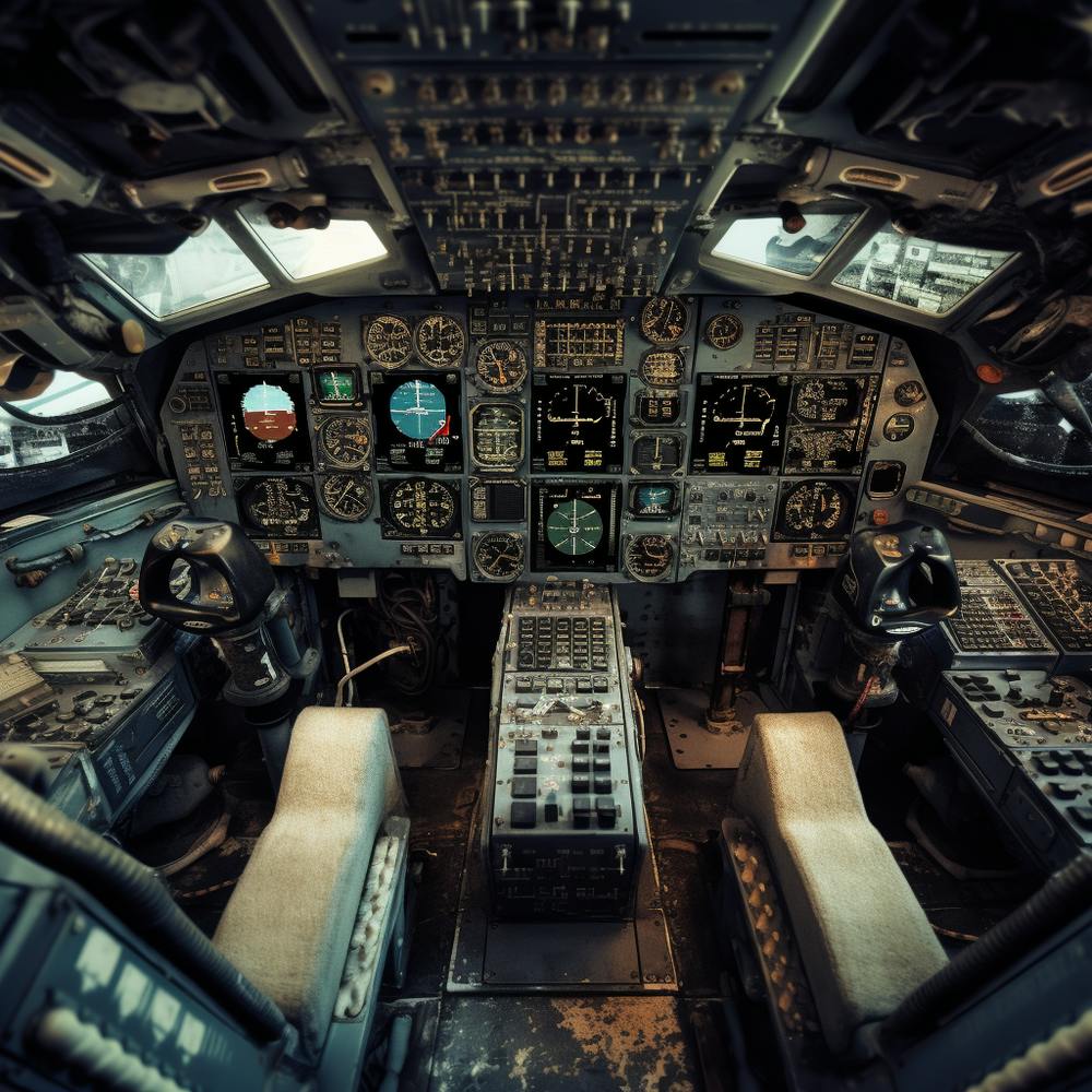 Airplane cockpit
