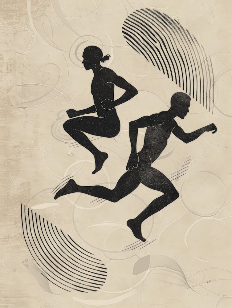 Running Man And Woman