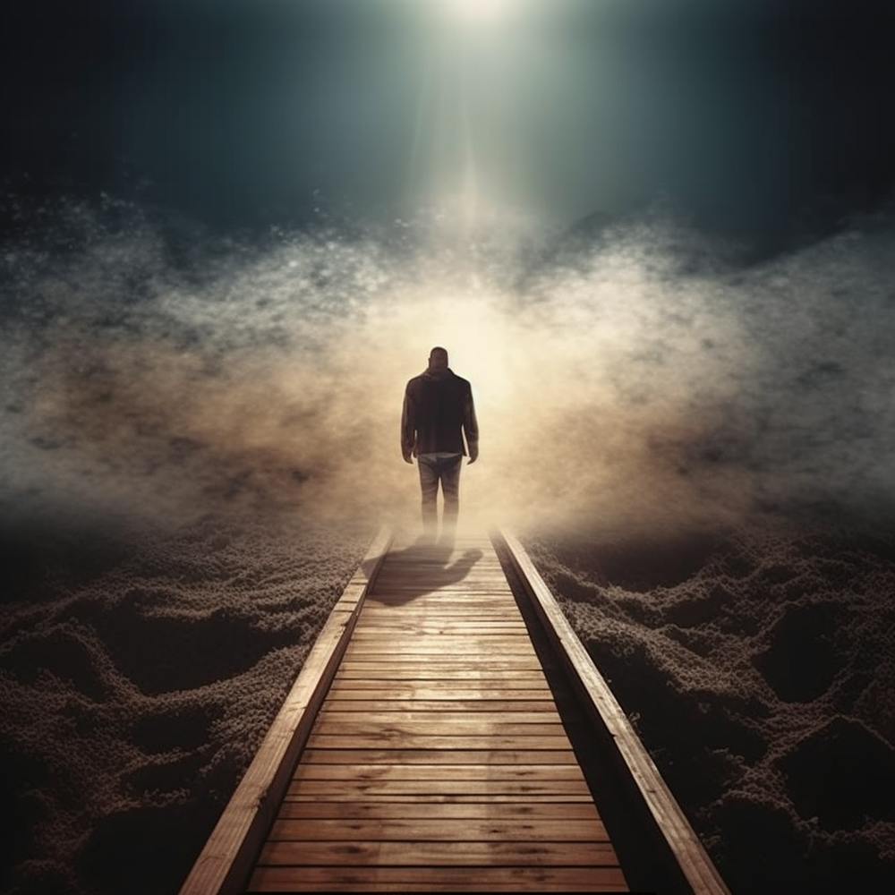 Man Walking On A Path