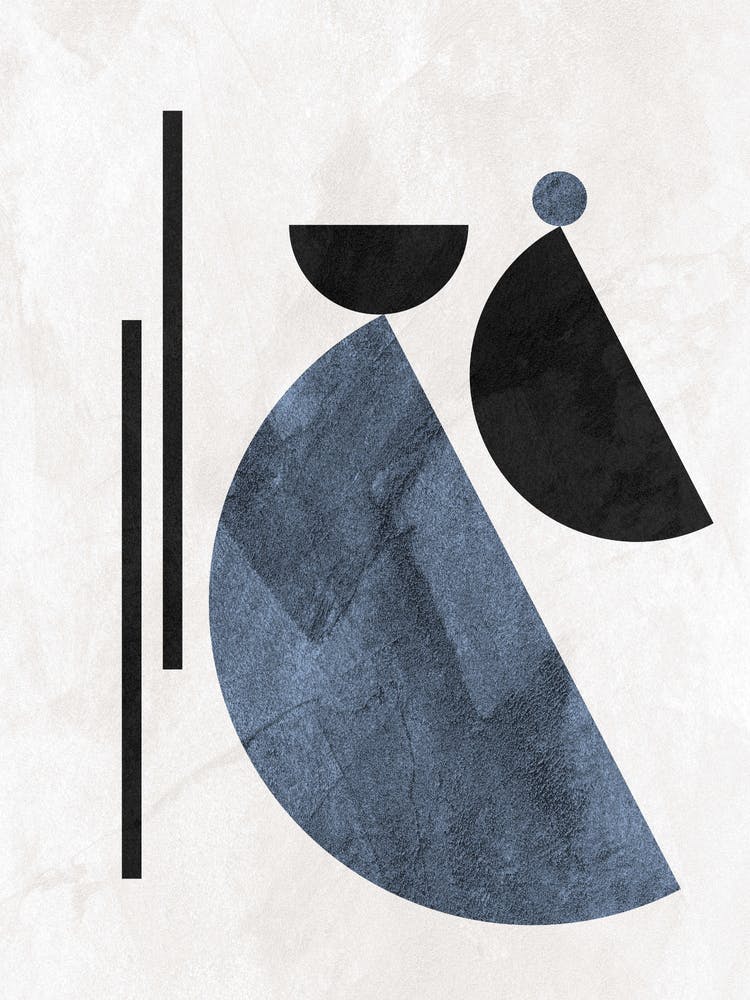 Abstract Blue And White