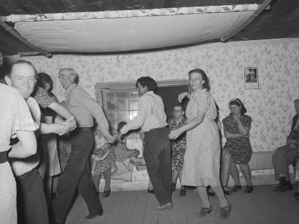 Untitled Photo, Possibly Related To The Broom Dance At The Square Dance, Pie Town, New Mexico, The Extra Girl Or M