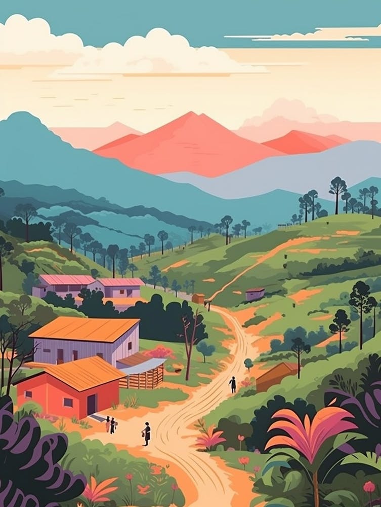 Guatemala Travel Illustration