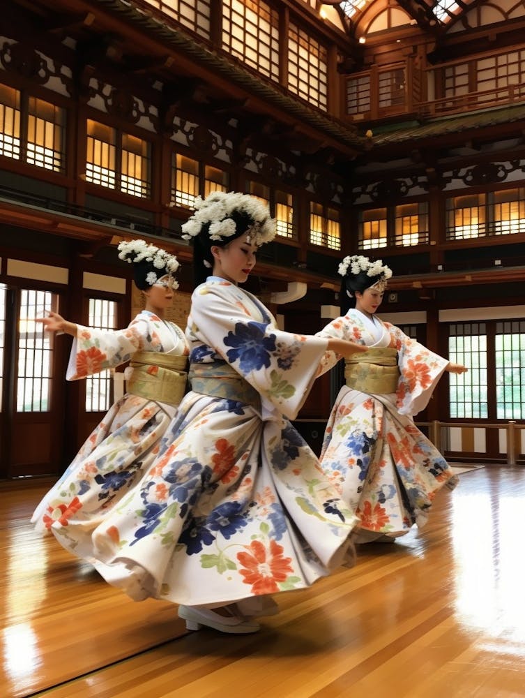 Awa Odori Dance Japanese Traditional Illustration 4