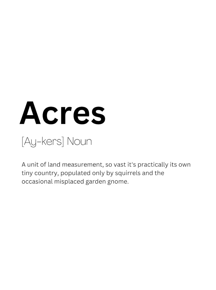 Acres Definition Meaning