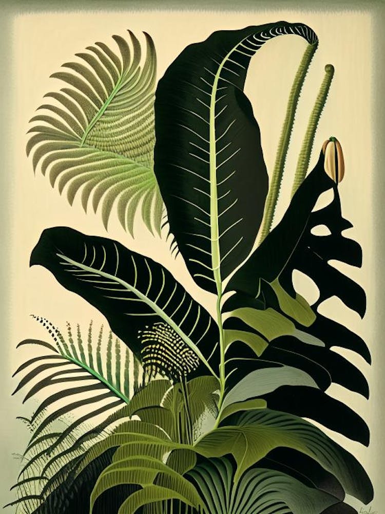 Tongue Fern Rousseau Inspired