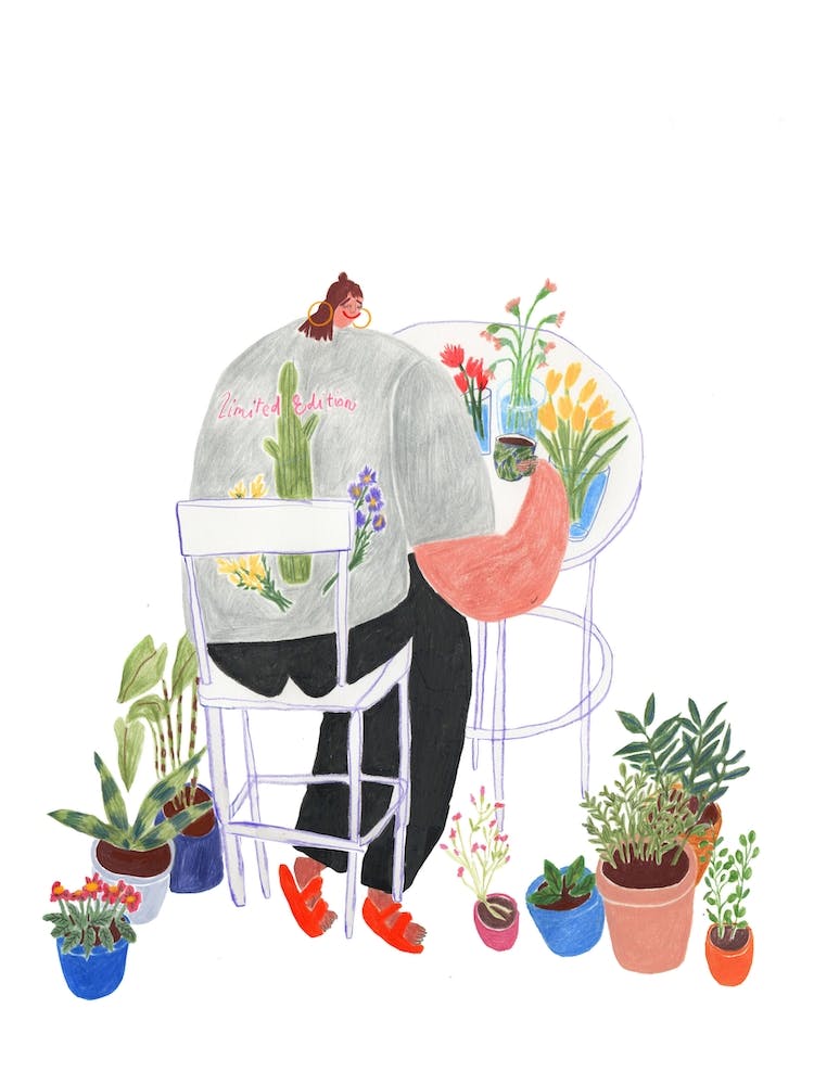 Gal In The Garden