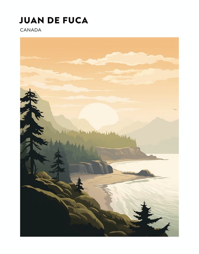 Juan De Fuca Marine Trail Canada 4 Hiking Trail Landscape Poster