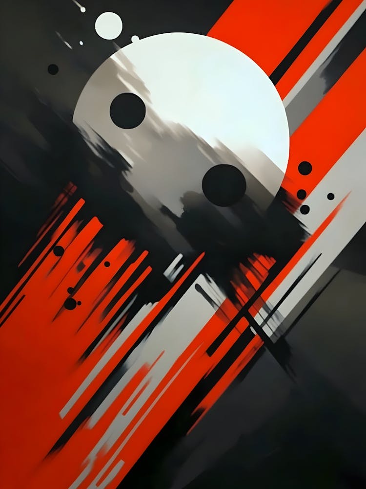 Black And White Abstract Painting