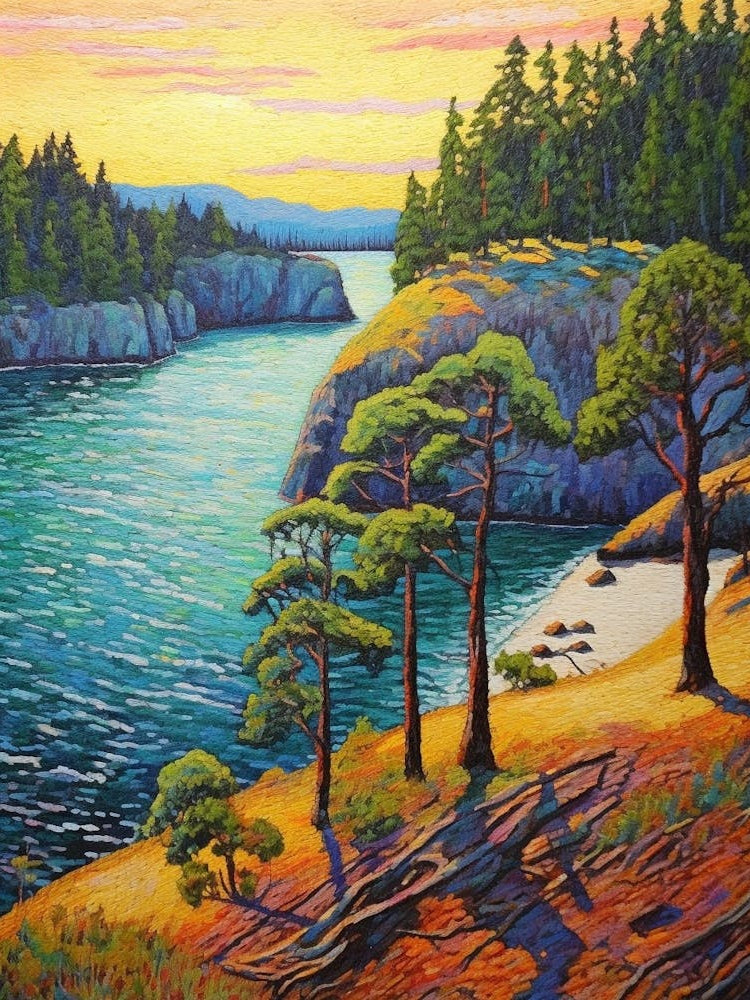 Deception Pass State Park Retro Pop Art 13