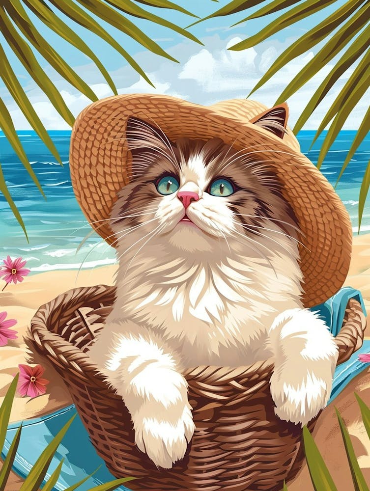 Selkirk Rex Storybook Illustration 1