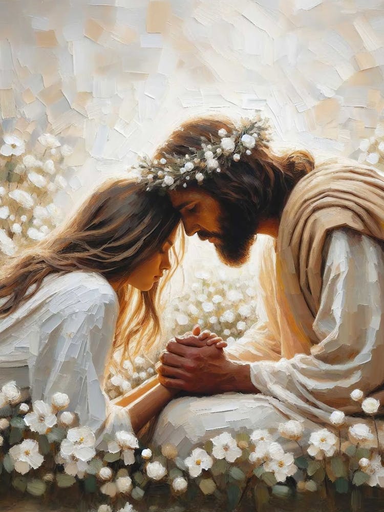 Confide In Him, Christian Wall Art, Jesus Praying With Woman, Jesus Shepherd Art, Lds Art, Digital Bible Art, Christian Printable Wall Art